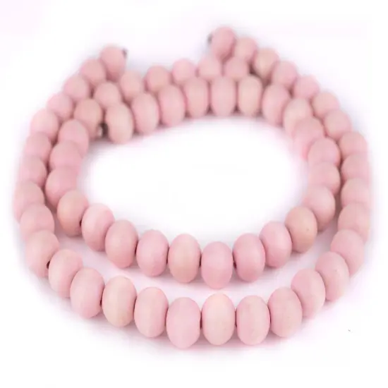 The Bead Chest Natural 14mm Wooden Beads in Pink for Jewelry Making &ndash; Round Loose Wood Spacer Beads I Approximately 30 Beads {3}