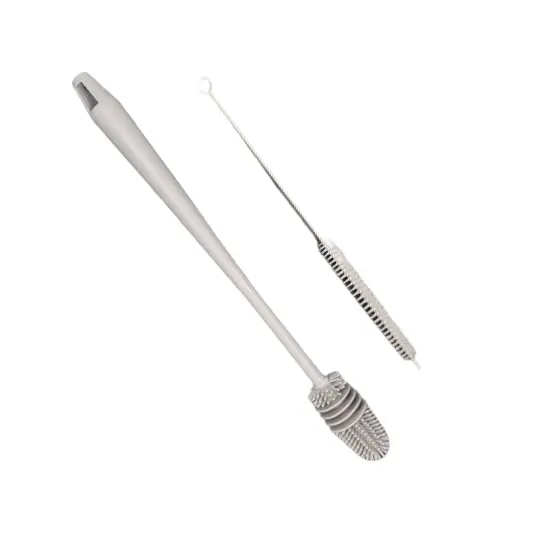 Handy Housewares 13" Long Reusable Drinking Bottle & Straw Cleaning Brush Set Red {6}