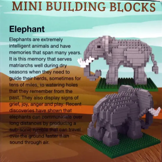 Mini Building Blocks - Elephant {2}