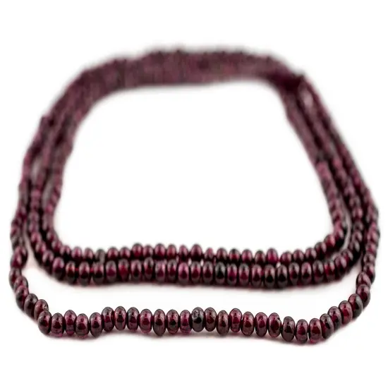 The Bead Chest Round Almandine Garnet Beads (3-4mm) {3}