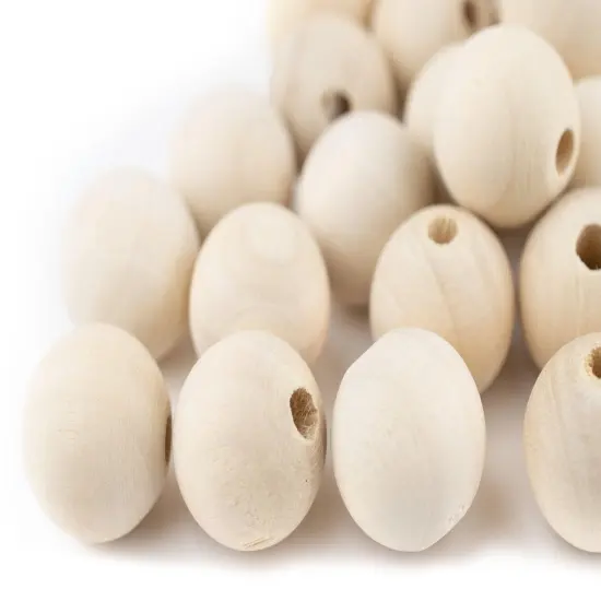 The Bead Chest Unfinished Natural Wood Beads (20mm, Set of 30) {3}