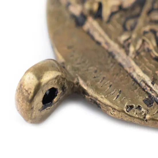 The Bead Chest Brass Circular Lion of Judah Pendant {4}