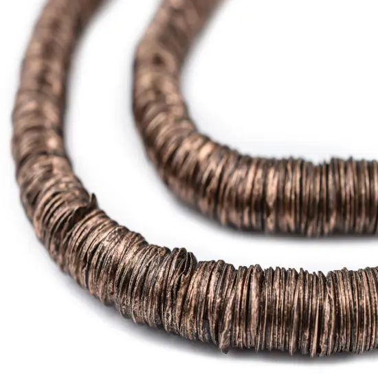 The Bead Chest Antiqued Copper Interlocking Crisp Beads (8mm) {1}