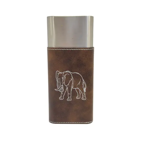Cigar Case with Cutter - Elephant - Leather Black/Silver {4}