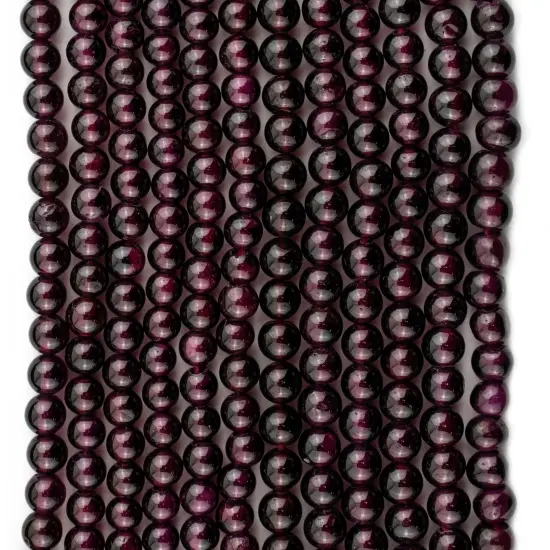 The Bead Chest Round Garnet Beads 4-5mm Red Gemstone 16 Inch Strand {4}