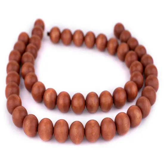 The Bead Chest Natural 18mm Wooden Beads in Brown - Light for Jewelry Making &ndash; Round Loose Wood Spacer Beads I Approximately 24 Beads {3}