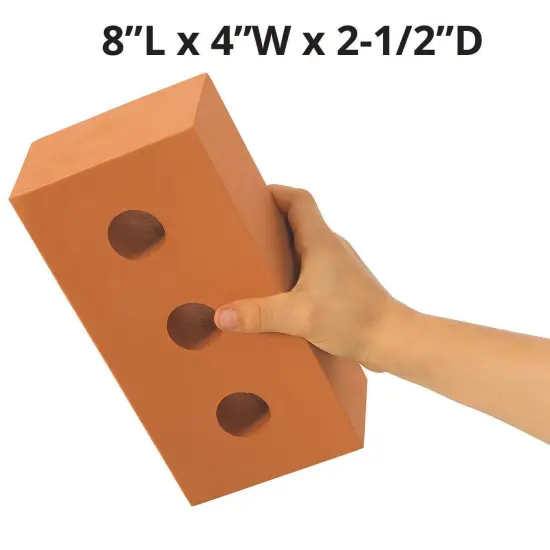 Foam Brick Building Block Set - Actual Brick Size, for Construction and Stacking (Set of 25) {4}