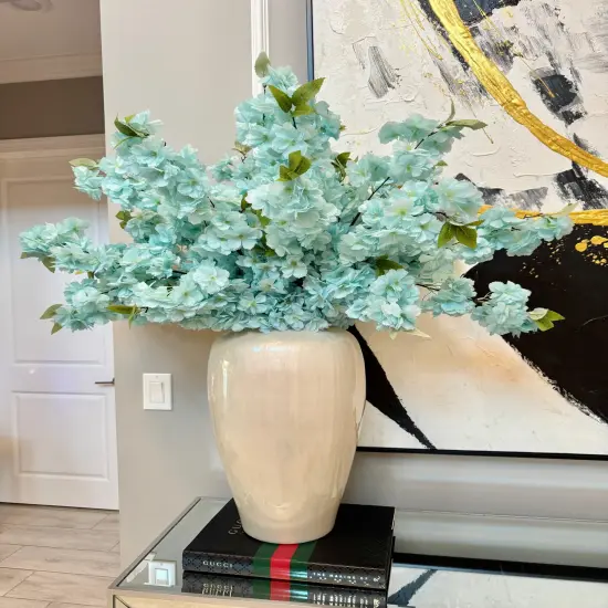 Sienna Faux Silk Blue Cherry Blossom Set of 3 pcs36'' Wedding, Party, Event, Japan's National Flower {1}