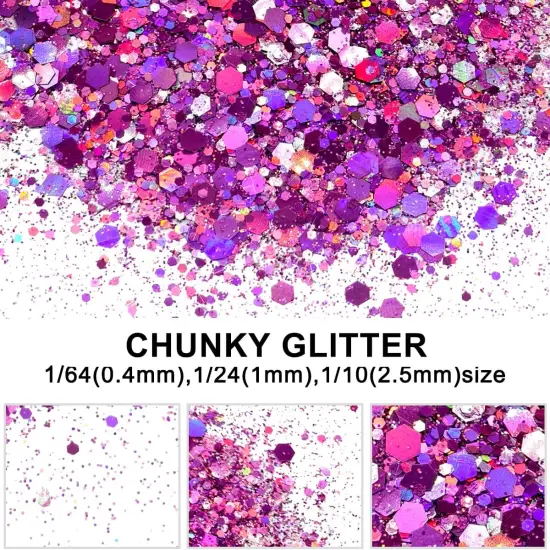 Ultra Pink Holographic Craft & Beauty Glitter {3}