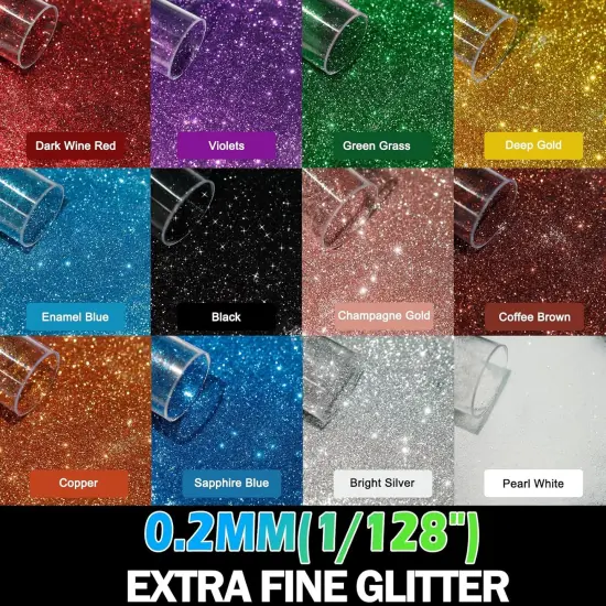 Ultra Fine Glitter Powder,12 Colors Resin Glitter Set,2.11oz/60g {2}