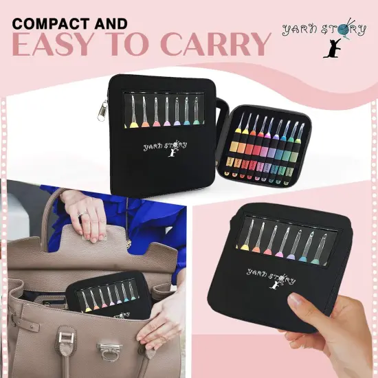 Lighted Crochet Hooks Complete Set 9/pkg - 9 pcs Light up Crochet Hook Set w/ 9 Extra Batteries &ndash; Crochet Lite Hooks {3}