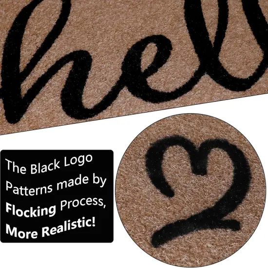 Design &lsquo;Hello' Doormats Outdoor for Home Entrance, 30&times;17 Front Door Mat for Farmhouse Entryway {4}