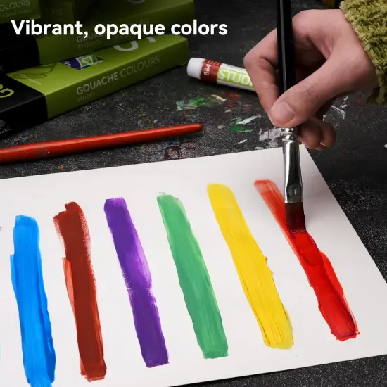 Gouache Paint Tubes - 12x12ml / 0.4 Fl Oz Non-toxic Gouache Painting Supplies Art Paints Set for Adults, Beginners, Students {4}