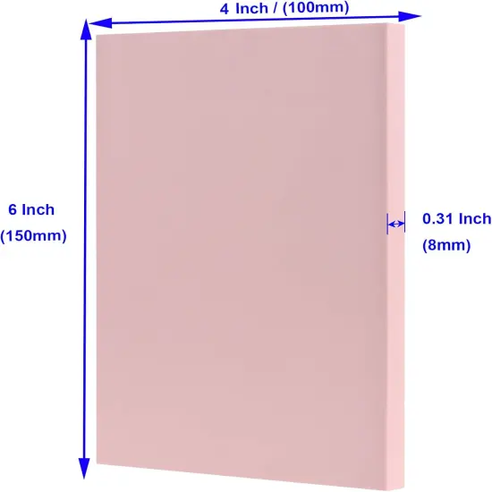 20 PCS Rubber Block Stamp Carving, 6 x 4 Inch Pink Rubber Stamp, Soft Linoleum Block, Carving Blocks for Stamps, Easy to Carve {2}