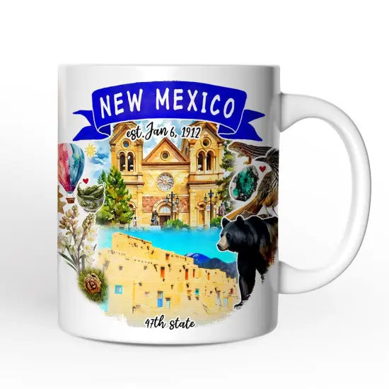 Artistic New Mexico State Themes and Landmarks Mug {3}