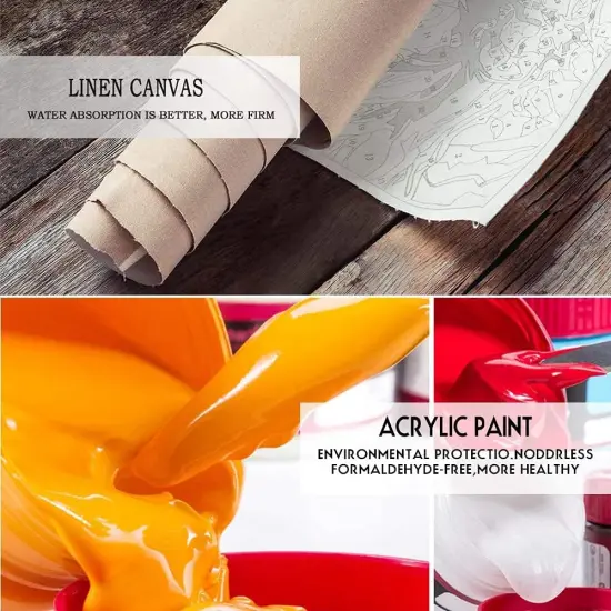 Cactus Paint by Number Desert Landscape Adult Paint by Number Kits on Canvas DIY Paint {4}