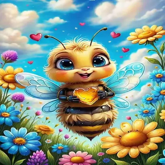 Bee Diamond Painting for Adults-Bee Diamond Art Kits for Adults,Bee Gem Art Kits for Adults for Gift Home Wall Decor Gifts 12x16inch {1}