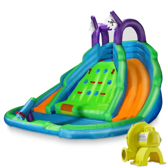 Cloud 9 Bounce House for Kids with Climbing Wall, Water Slide, and Pool - Includes Blower {1}