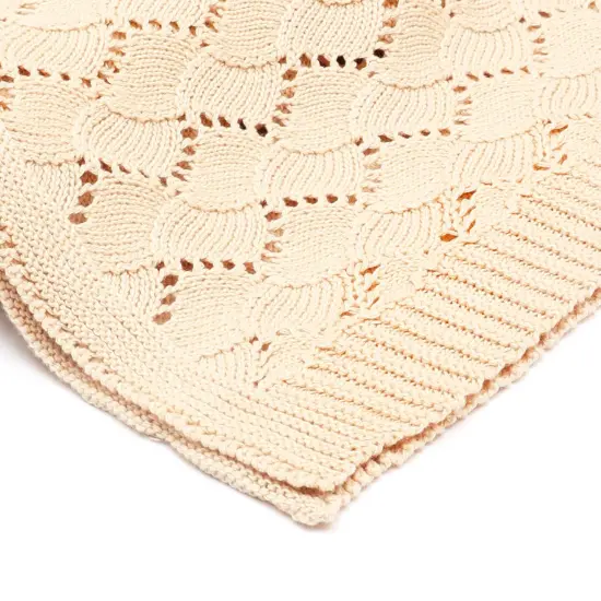 Cotton Paintal Chevron Baby Soft Blanket - 30" x 39" Beige {4}