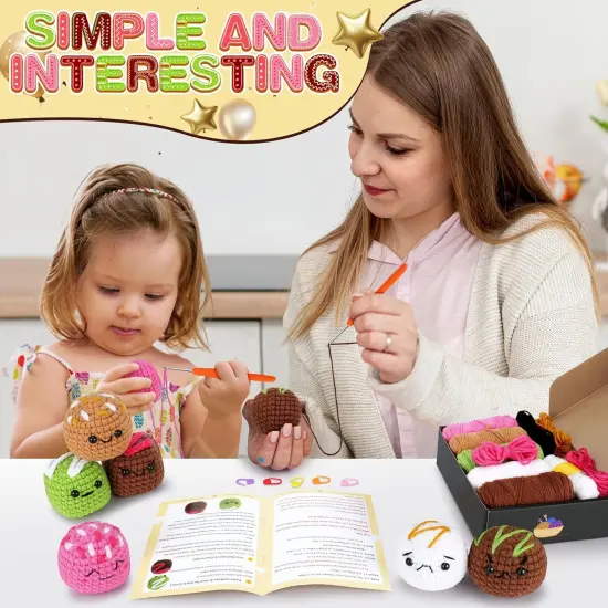 Crochet Kit for Beginners - 6 PCS Chocolates {1}