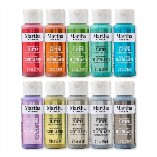 Martha Stewart&trade; Studio Lights Collection - Multi-Surface Glitter Paint Set - 10 pc. - 68708 {1}