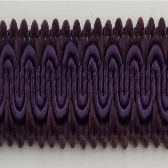 1/2" Scroll Braid Gimp w/ Backing - 12 Continuous Yards - Many Color Options! Dark purple {1}
