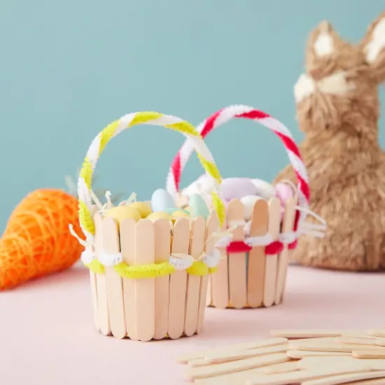 300 Pack Small Wooden Popsicle Sticks for Crafts, Bulk Small Wood Sticks for Arts and Crafts (0.4 x 2.5 In) Brown {3}