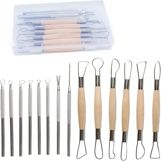 14Pcs Ceramic Pottery Clay Ribbon Sculpting Tools {1}