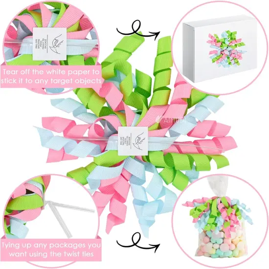 Easter Curly Bows - 4" Self-Adhesive Grosgrain Ribbon {3}