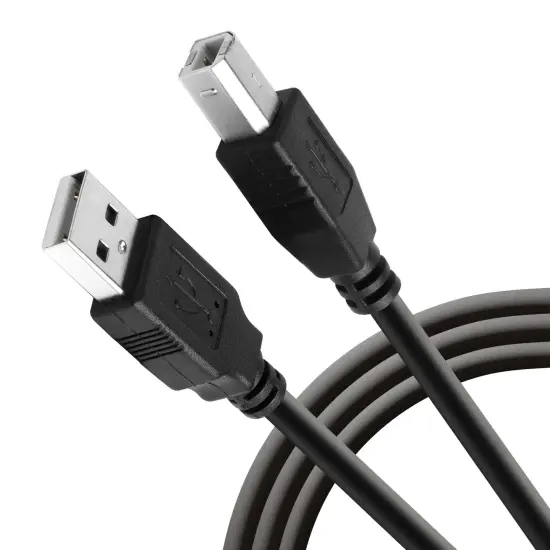 Insten 10ft USB A to USB B Printer Cable High Speed USB 2.0 Type A Male to Type B Male Printer Scanner Cable Cord 10' for HP Printer Epson Printer Canon Lexmark Black {4}