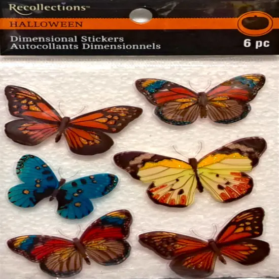 Recollections Halloween Butterflies Dimensional Stickers {1}