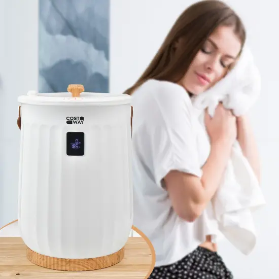 White 20L Large Capacity Towel Warmer, Fast Heating & Easy to Use {5}