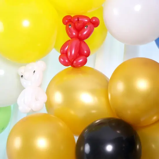 110PCS Gold Latex Balloons, 12 Inch Metallic Helium Round Balloons Party Balloons with Ribbon {5}