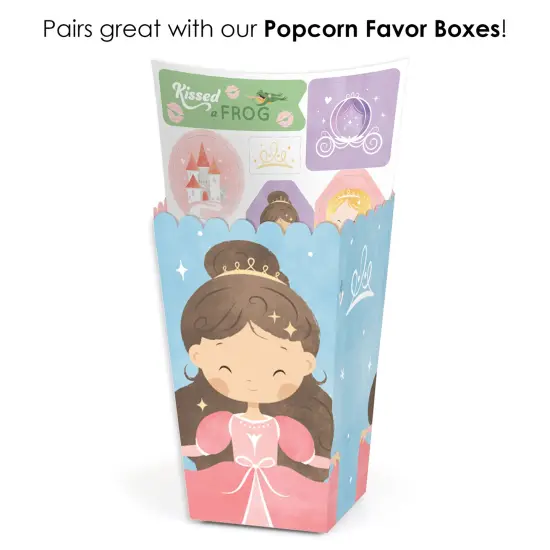 Big Dot of Happiness Princess Party Favor Sticker Sheet Sets, Princess Birthday Party Favors for Girls - 12 Sheets - 120 Stickers {6}