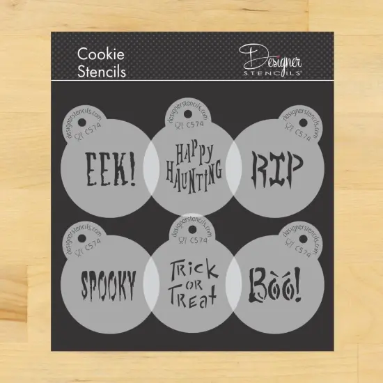 Small Halloween Sayings Cookie Stencils | C574 by Designer Stencils | Cookie Decorating Tools | {1}