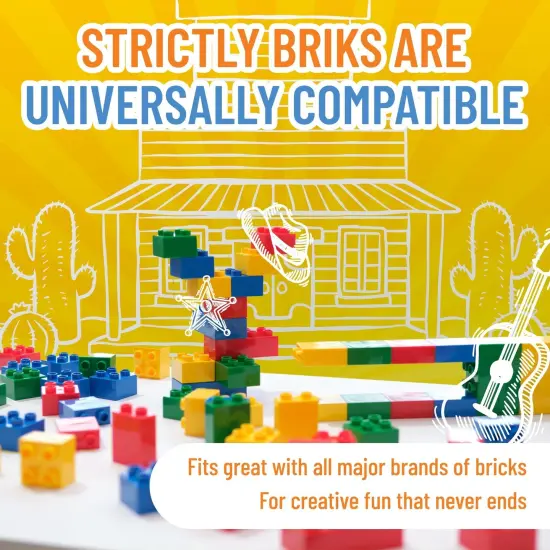 Strictly Briks Toy Large Building Blocks For Kids and Toddlers, Big Bricks Set For Ages 3-14, 100% Compatible with All Major Brands, Blue, Green Red and Yellow, 84 Pieces Multicolor {4}
