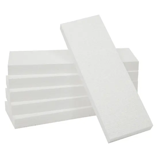 6 Pack White Foam Sheets 1 Inch Thick, Polystyrene Rectangle Blocks for DIY Crafts, Art Supplies, Packing (12x4 Inches) {1}