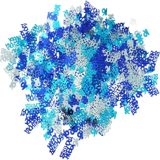 Confetti Blue 16 Confetti Glitter 16th Birthday Metallic Sweet 16 Confetti Sequins Sprinkles for Tables Party Decor Supplies {4}