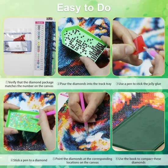 Diamond Art Kits Crafts DIY 5D Diamond Art Packs Kits Full for Adults Beginner,Home Wall Decoration Gift 11.8x15.7inch (6 Pack Wild Animal) {4}