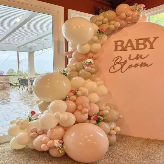 151pcs Boho Dusty Pink Balloon Arch Garland Kit {4}