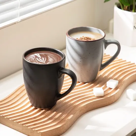 Moda Coffee Mugs Set of 6-12 oz Ceramic Coffee Cups {3}