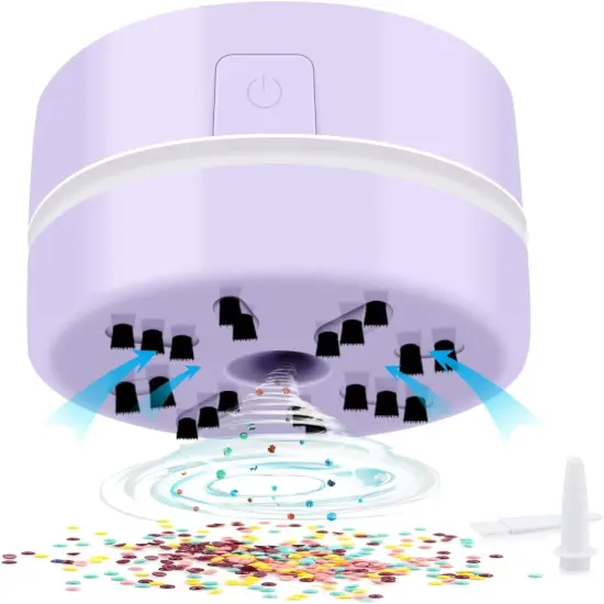 Diamond Tools, Diamond Accessories for Diamonds, Desk Vacuum Cleaner Mini, Hand-Held Vacuum Cleaner for Painting Lover (Purple) {1}