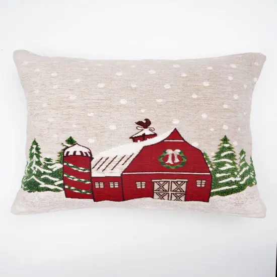 Snow Hut Cozy Jacquard Machine Woven Throw Pillow - 24" X 24" {2}