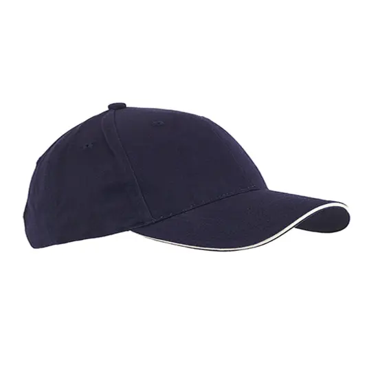 Big Accessories&reg; Twill Sandwich Baseball Cap NAVY/ STONE {1}