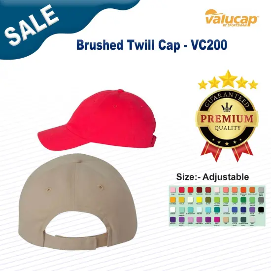 Valucap&reg; Brushed Twill Cap Khaki {3}
