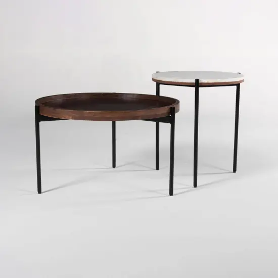 Modern Coffee Table with Wood Top and Metal Frame &ndash; Stylish Living Room Accent {2}