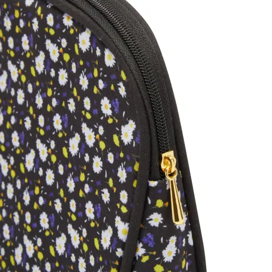 3 Pieces Glamlily Black Daisy Makeup Bags Set for Women, Cosmetic Travel Pouch Toiletry Organizer {7}