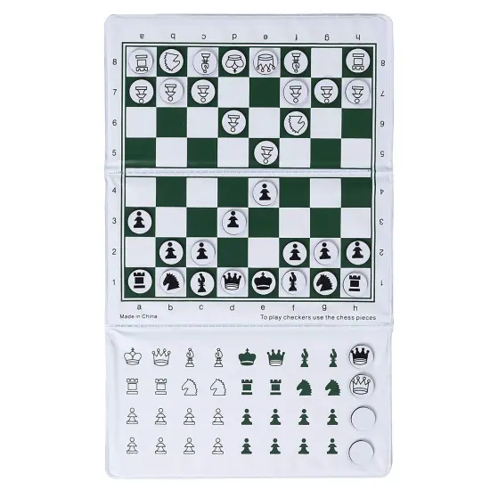 WE Games Magnetic Travel Chess Set Trifold {8}