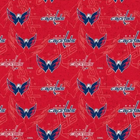 NHL Licensed Washington Capitals 1199 Cotton Fabric by the Yard {1}