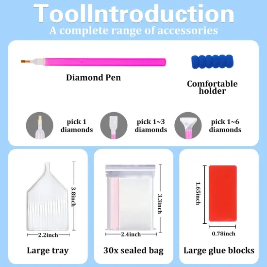 Diamond Art Kits for Adults, Flowers Diamond Painting Kits, Dot Art for Adults, for Gifts and Home Interior Decor 12x16 Inch {3}